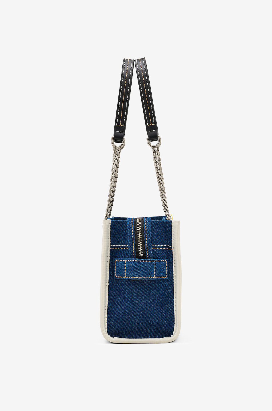 MARC JACOBS Sac cabas en jean The Denim Chain Small Tote Bag Femme BLEU FONCE 4