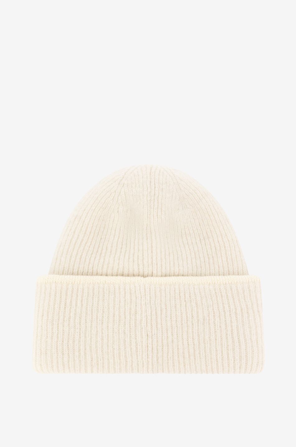 JACQUEMUS Bonnet côtelé en laine alpaga Le Bonnet Gros Grain Femme BLANC CASSE 2