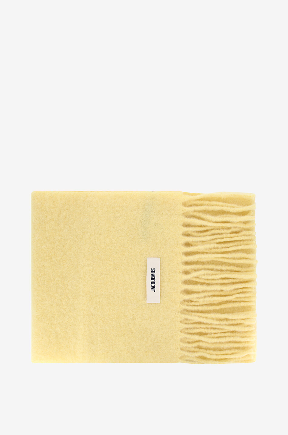 JACQUEMUS L'Écharpe Carro woven alpaca and mohair scarf Women YELLOW 1