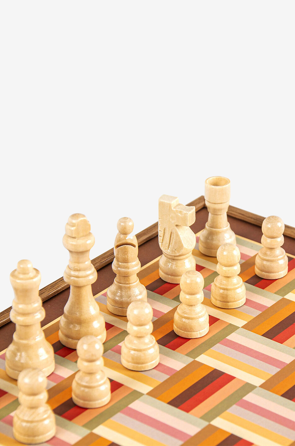 MANOPOULOS Gesellschaftsspielset aus Holz Rainbow 4-in-1 Haus BRAUN 7