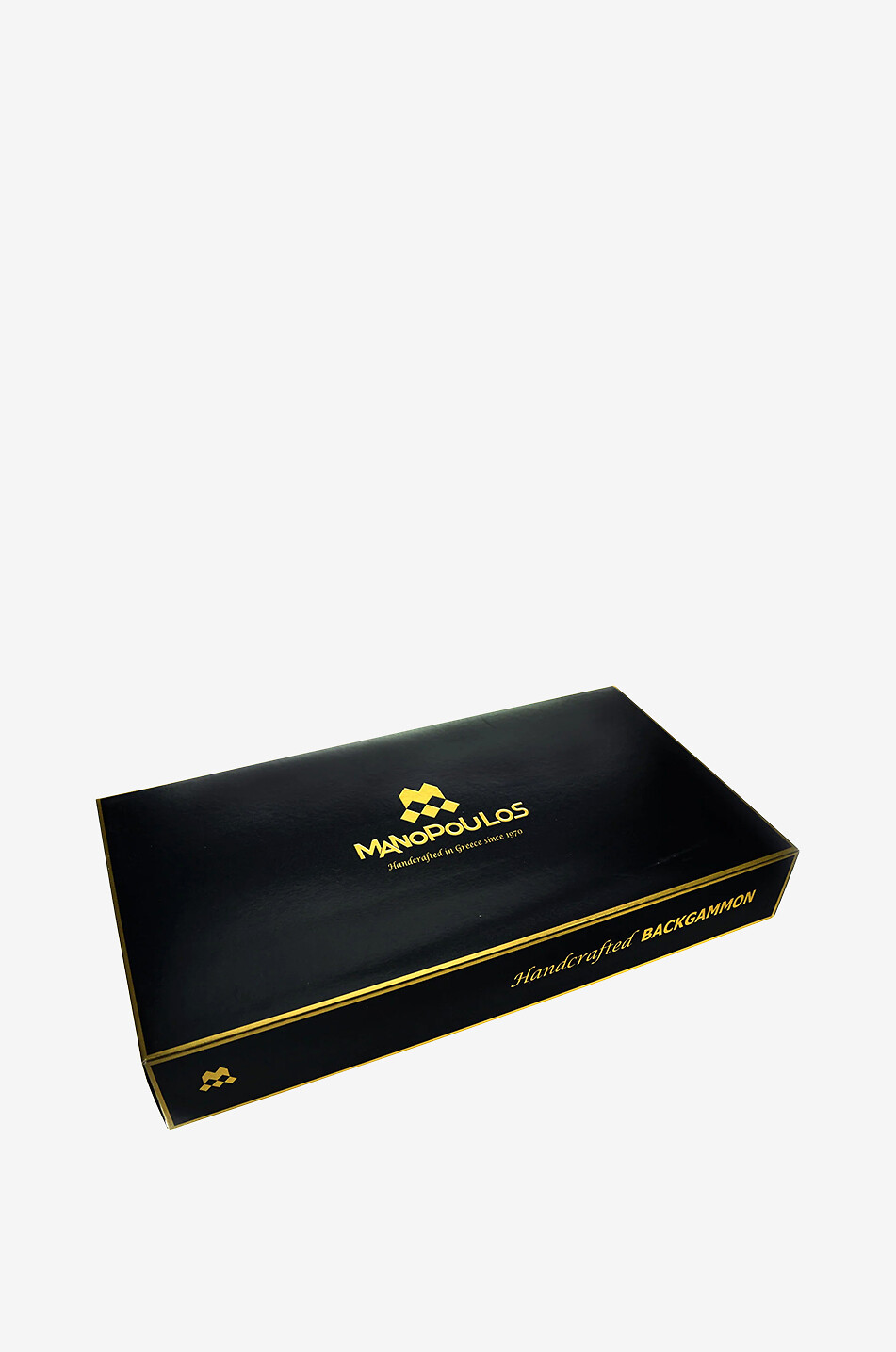 MANOPOULOS Backgammon-Spiel aus Holz und Kunstleder Premium Crocodile Tote Haus GRAU 6