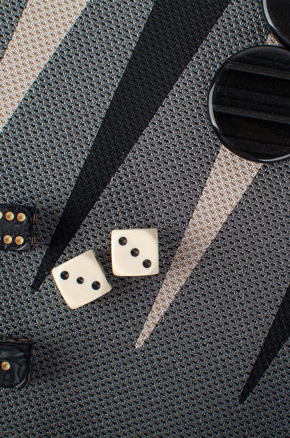 MANOPOULOS Backgammon-Spiel aus Holz und Kunstleder Premium Futuristic Design Haus SILBER 5