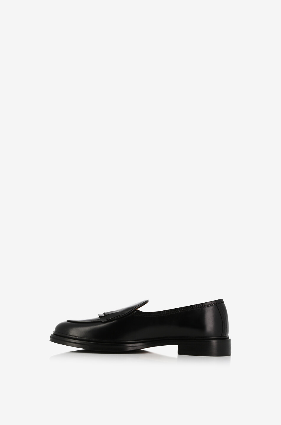 JACQUES SOLOVIERE Hady fringe-adorned smooth leather loafers Men BLACK 3