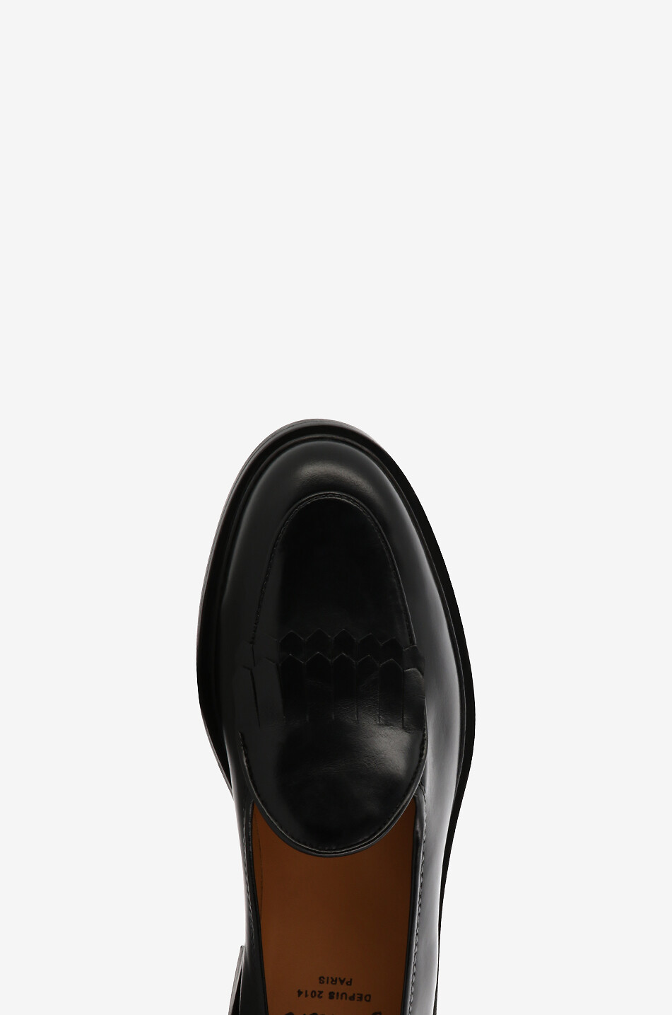 JACQUES SOLOVIERE Hady fringe-adorned smooth leather loafers Men BLACK 5