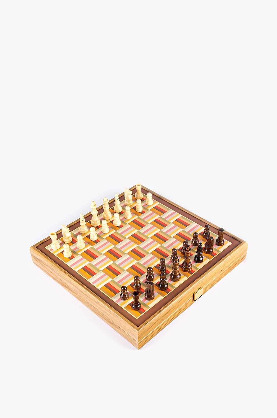 MANOPOULOS Gesellschaftsspielset aus Holz Rainbow 4-in-1 Haus BRAUN 5