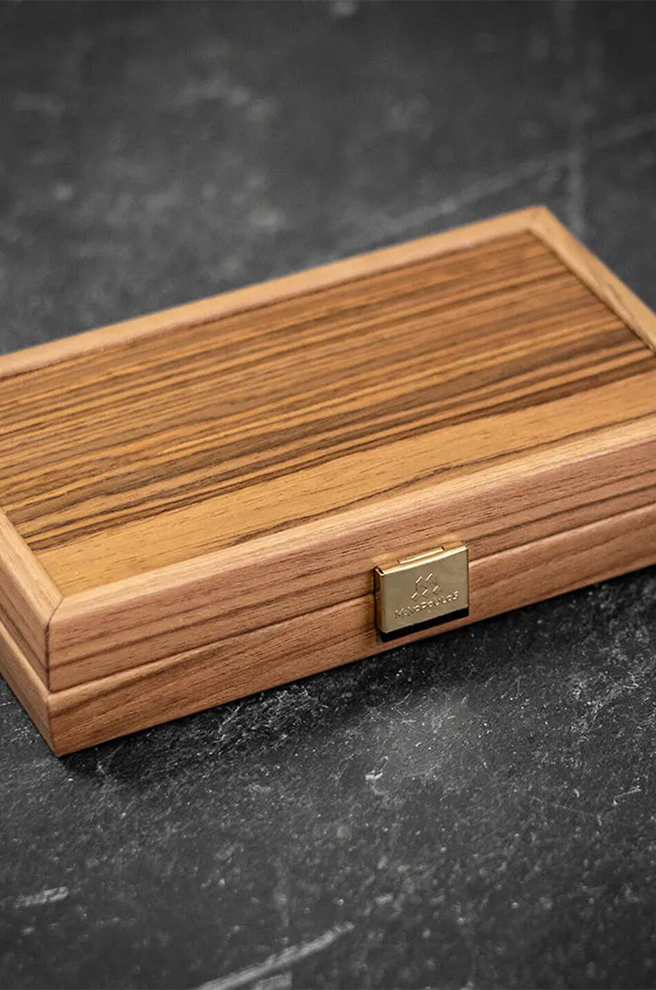 MANOPOULOS Jeu de Backgammon en bois American Blue Walnut Inlaid Maison BLEU MOYEN 2