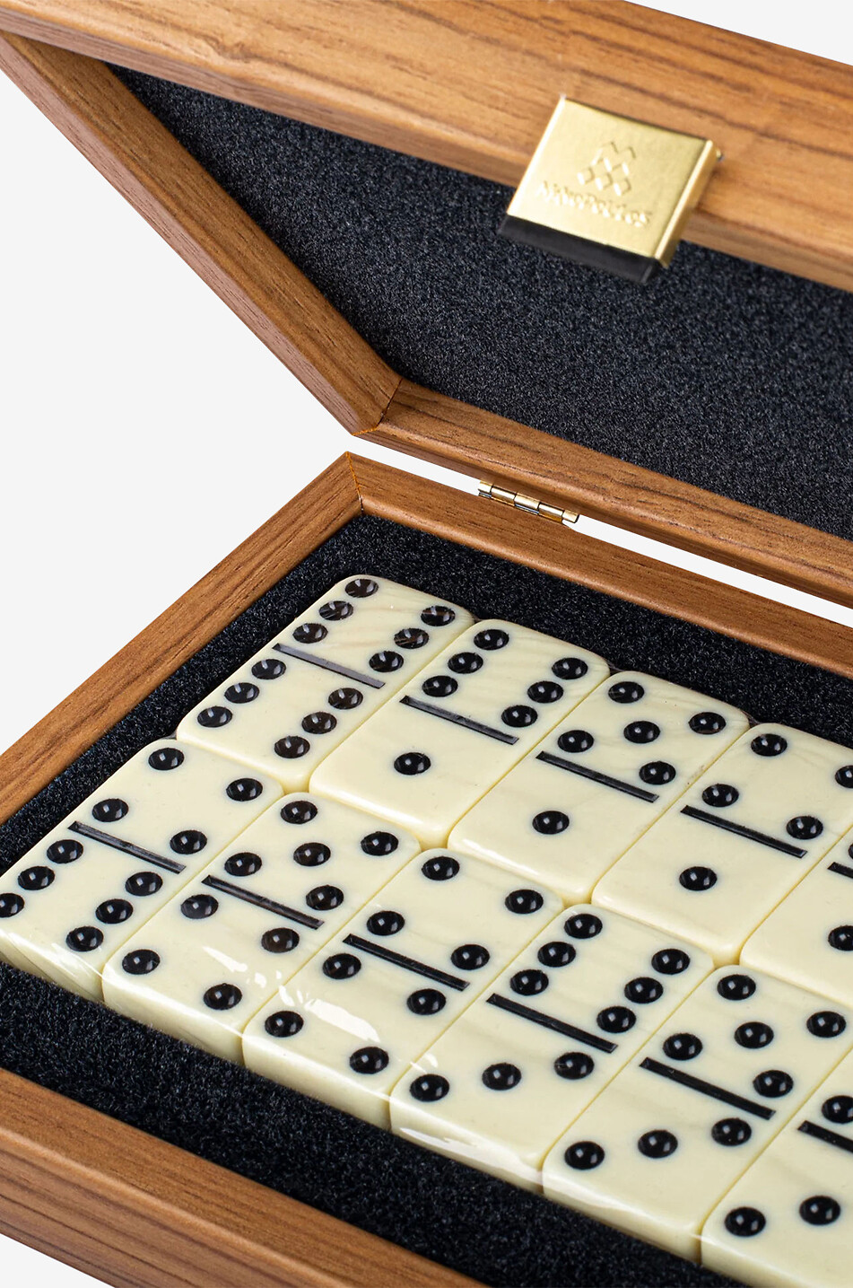 MANOPOULOS Coffret de Dominos en bois Luxury Wallnut Replica Maison MARRON 3