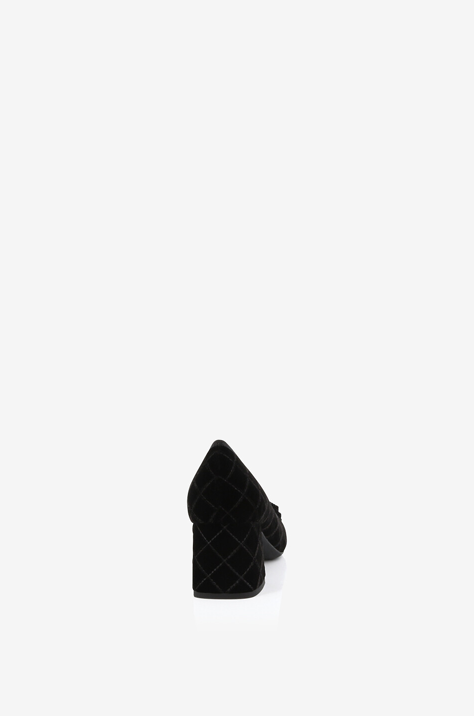 BONGENIE Ery 60 block heel pumps in quilted velvet Women BLACK 4
