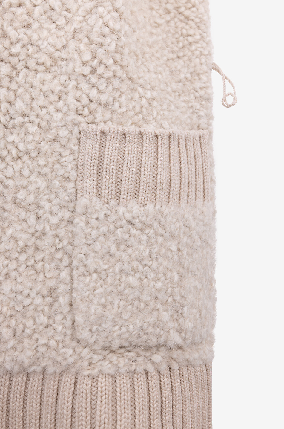 AKRIS PUNTO Ärmelloser Bouclé-Strick-Cardigan mit Gürtel Damen Hellbeige 3