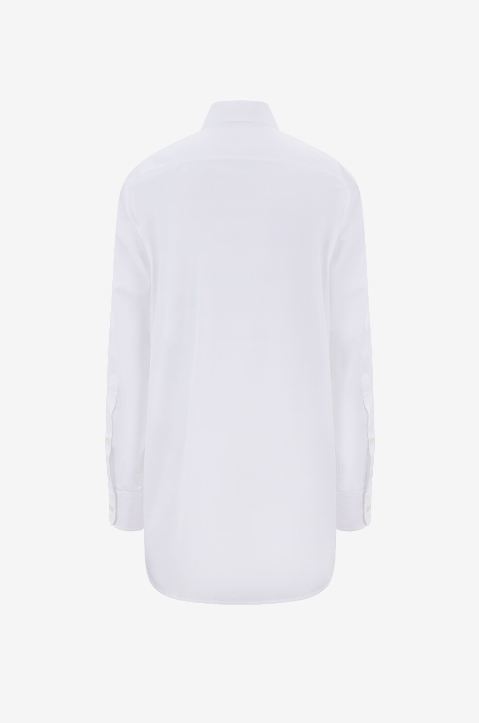 Oversize-Hemd aus Bio-Popeline mit kristallbesetztem Lippenpatch