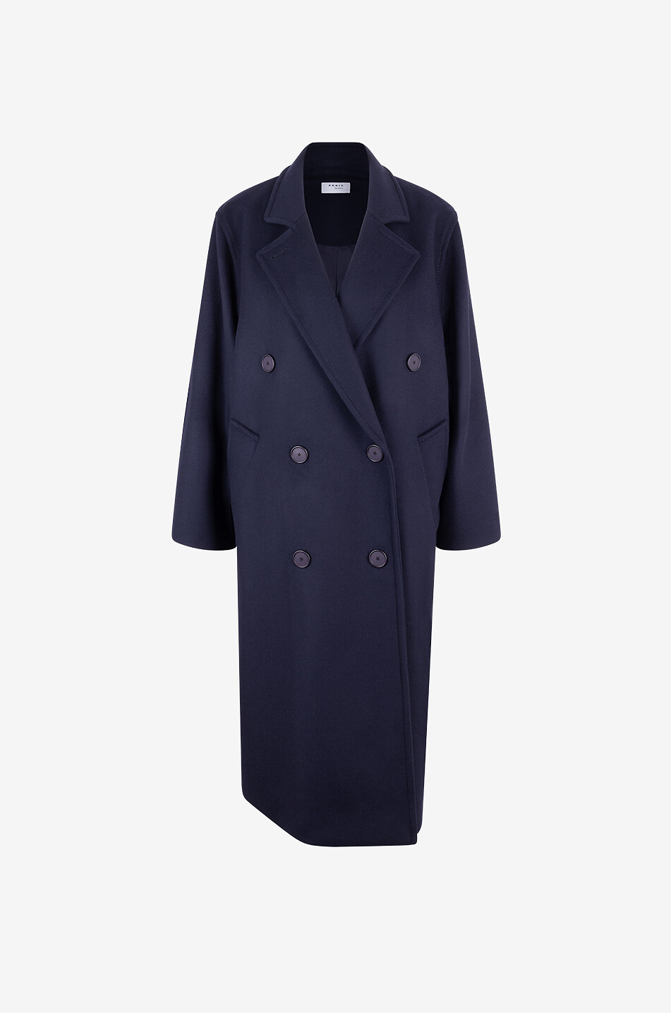 Zweireihiger Oversize-Wollmantel