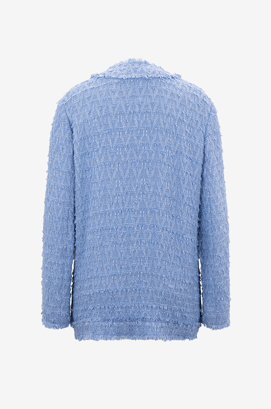 DOLCE & GABBANA Veste en tweed effet natté à boutons DG Femme BLEU 2