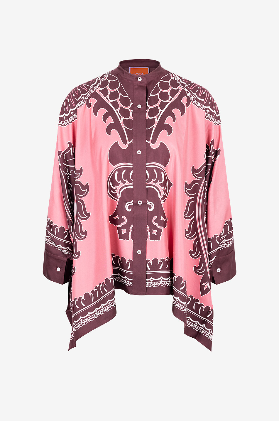 Weites Seidentwill-Hemd Foulard Oltrarno Placée