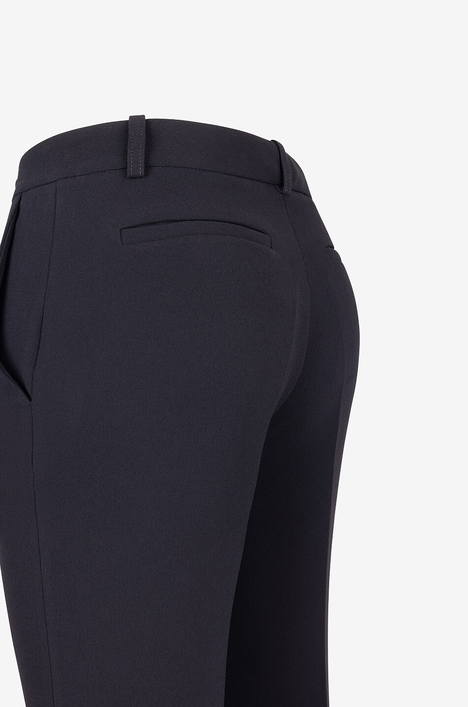 Crêpe-Hose mit hoher Taille Bootleg