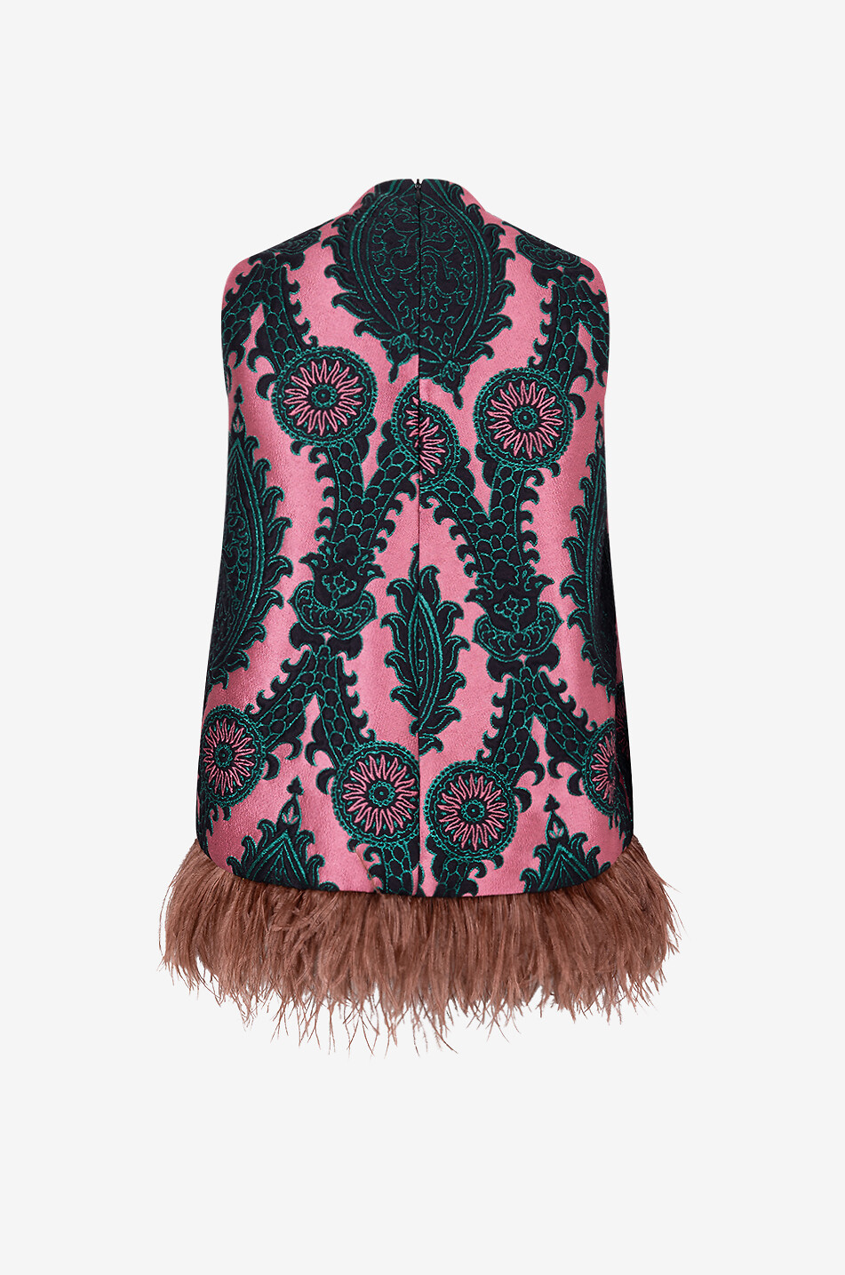 LA DOUBLEJ Ärmelloses Jacquard-Top mit Federn La Scala Oltrarno Damen ROSA 2