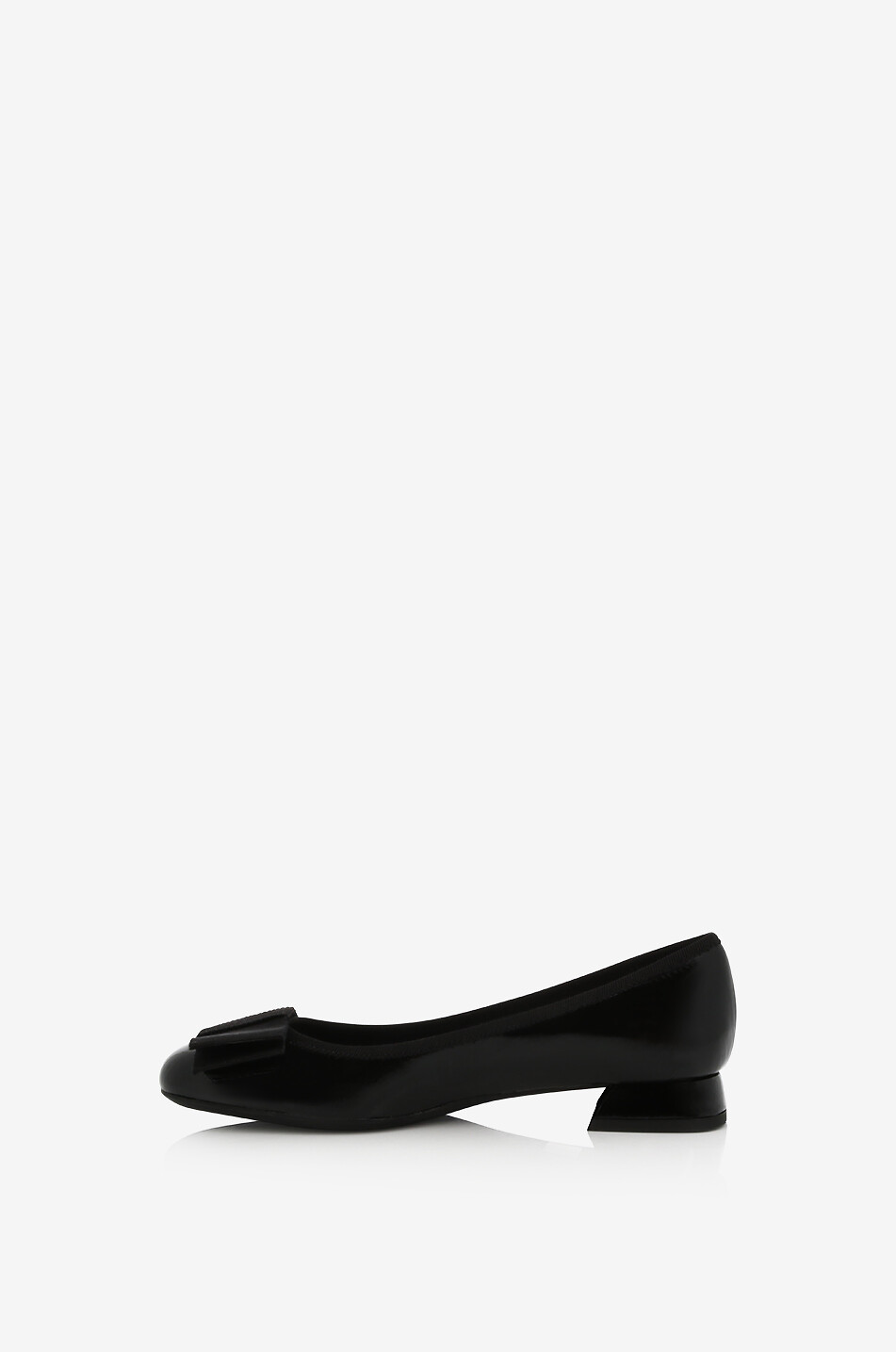 BONGENIE Sisko 20 cracked-effect patent leather ballet flats Women BLACK 3