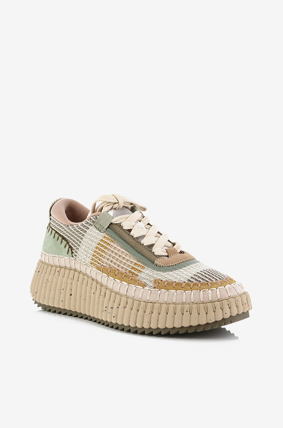 CHLOE Baskets basses à lacets en mesh éco-responsable Nama Femme MULTICOLORE4 1