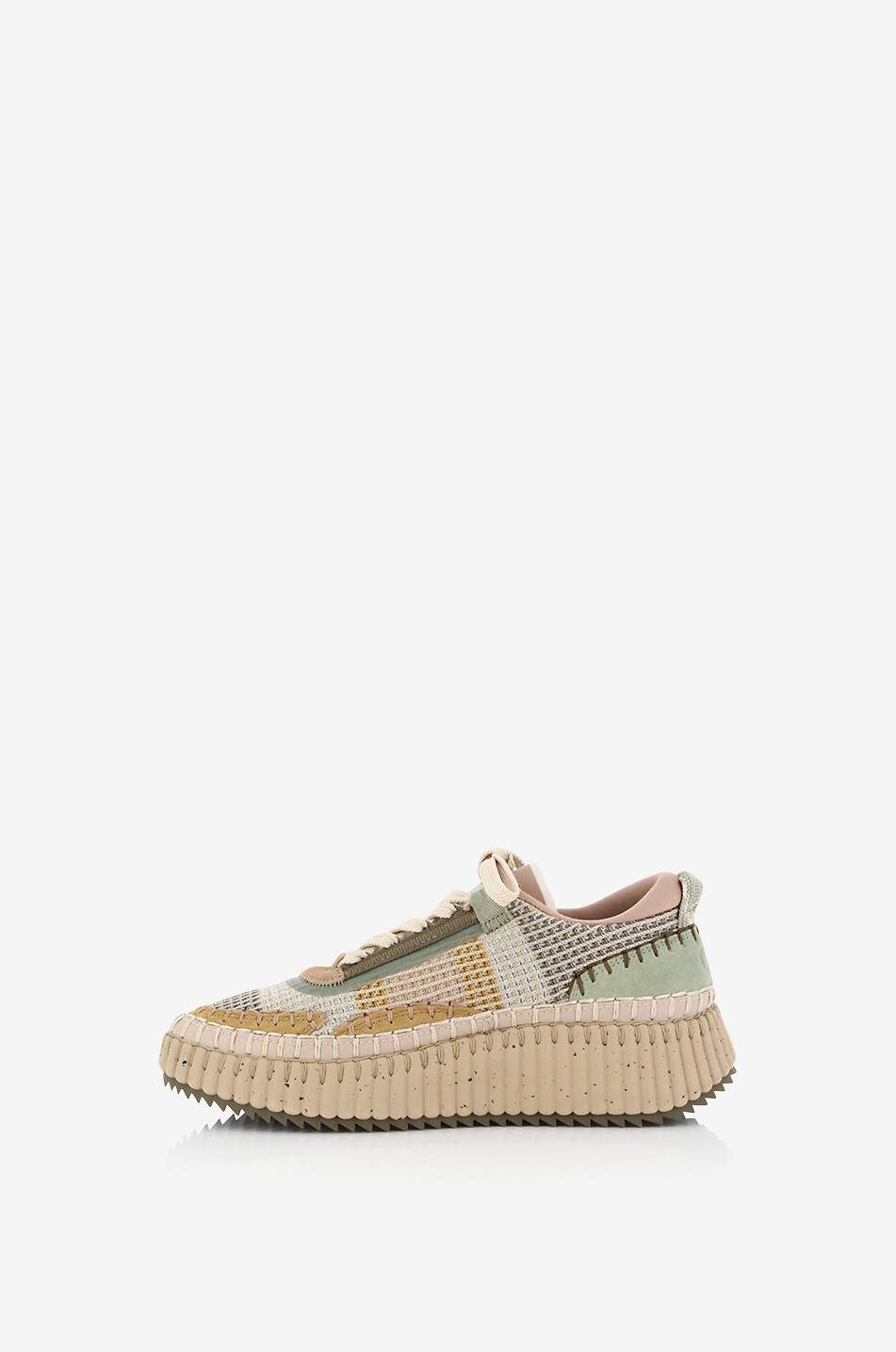 CHLOE Baskets basses à lacets en mesh éco-responsable Nama Femme MULTICOLORE4 3