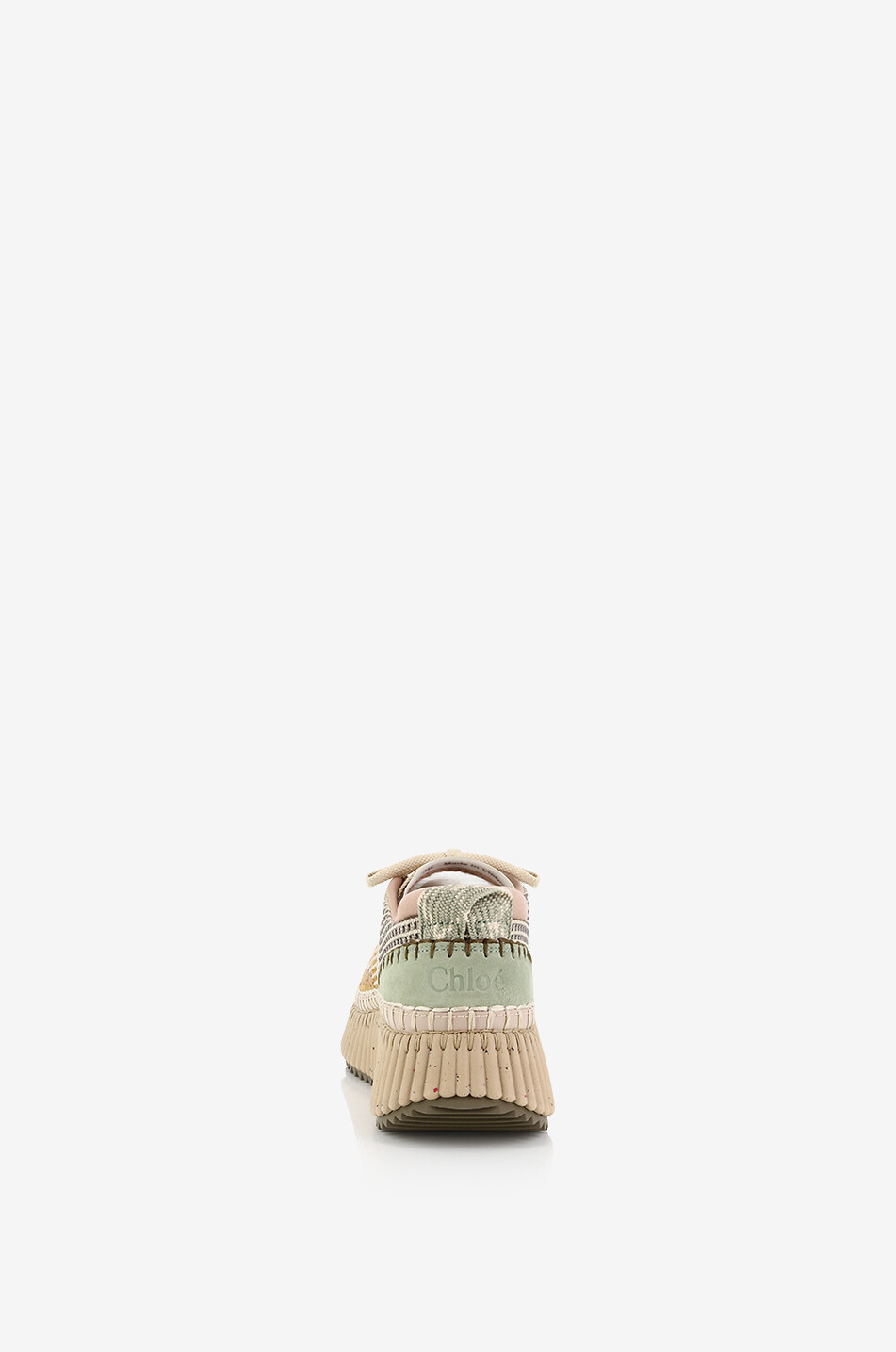 CHLOE Baskets basses à lacets en mesh éco-responsable Nama Femme MULTICOLORE4 4