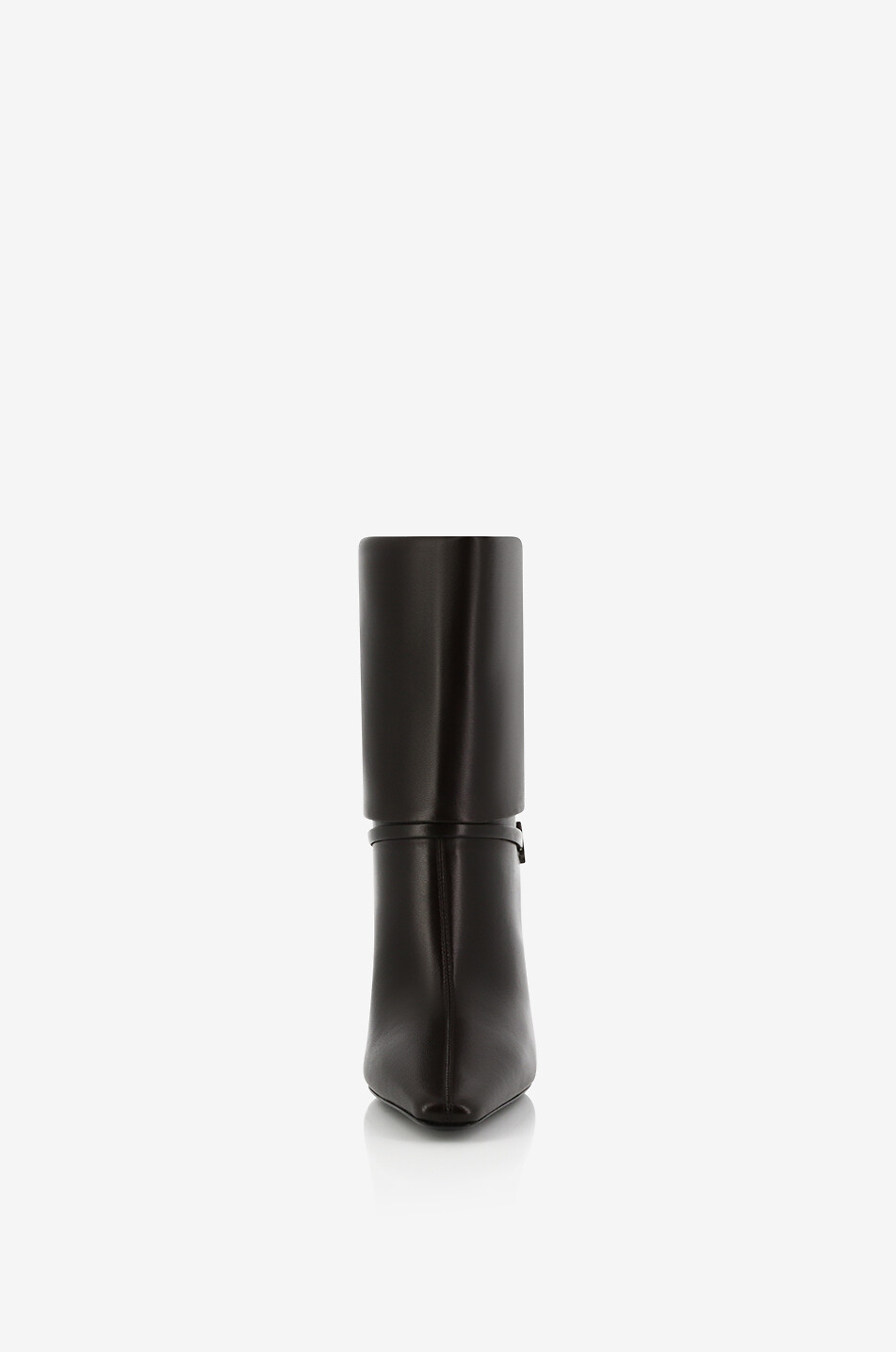 SAINT LAURENT PARIS Ricky 90 nappa leather ankle boots with stiletto heel Women DARK BROWN 2