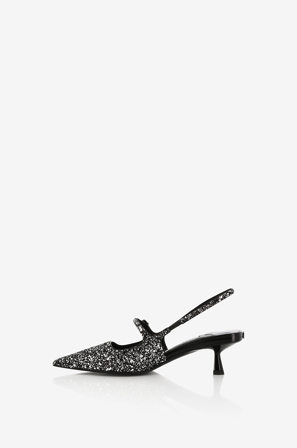 JIMMY CHOO Slingback-Pumps aus Glitterstoff Didi 45 Damen SCHWARZ 3