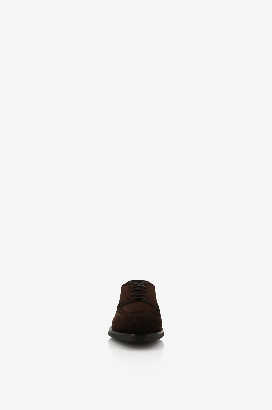 Perforated patinated suede brogues