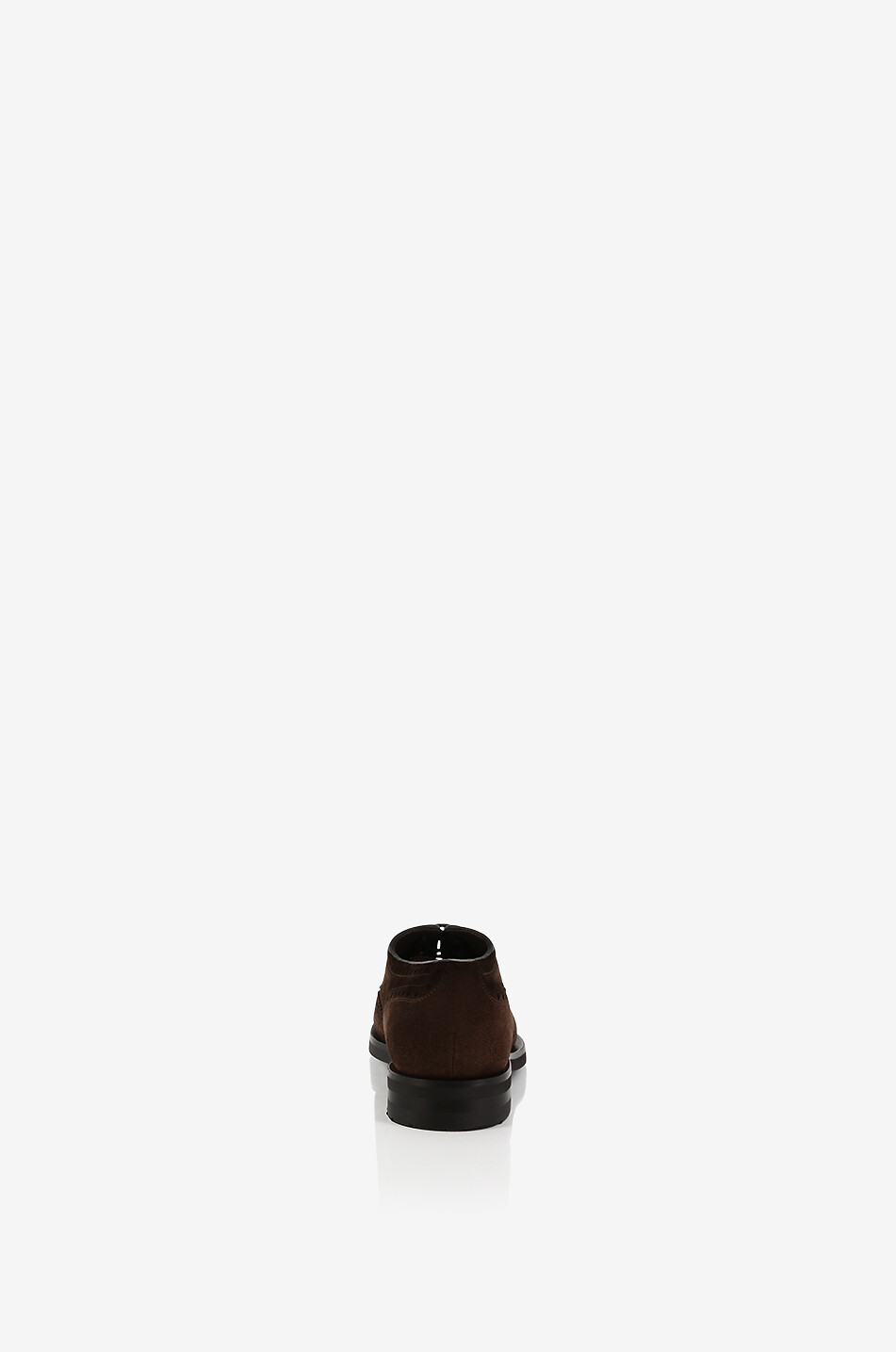 Perforated patinated suede brogues