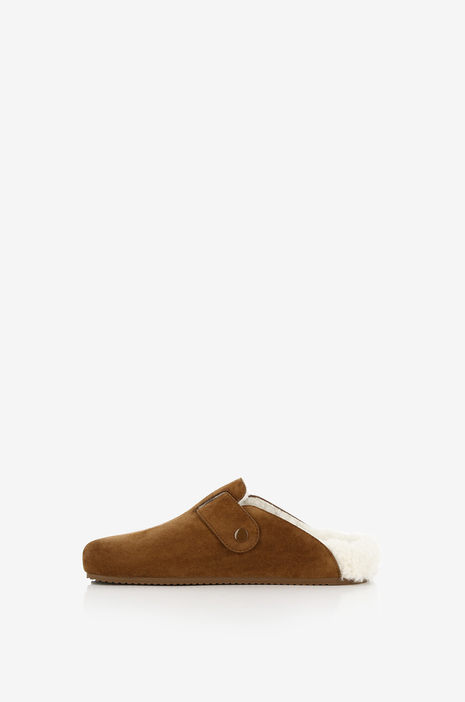 BALENCIAGA Sabots en daim doublés Sunday Mule Femme BEIGE 3
