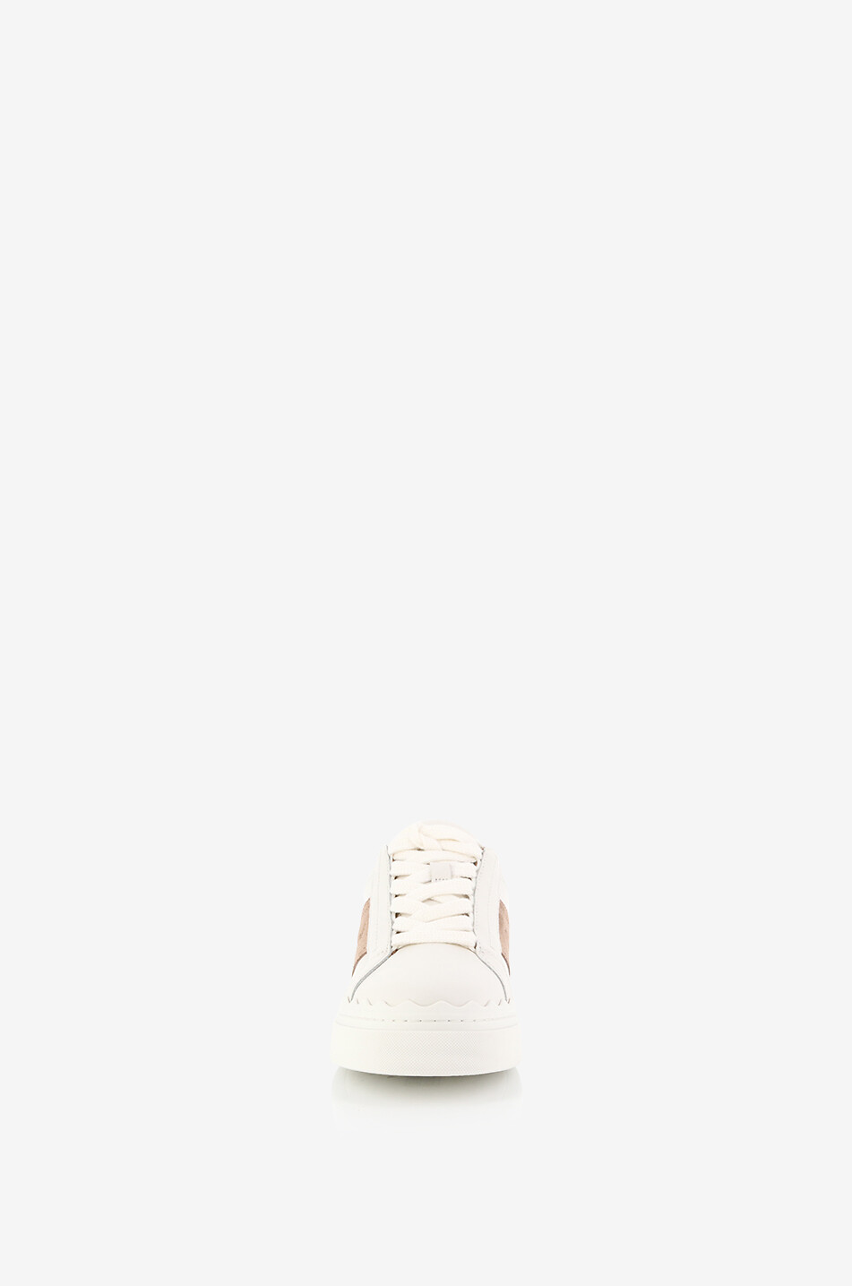 CHLOE Lauren leather and suede low-top sneakers Women MULTI COLOURED 2