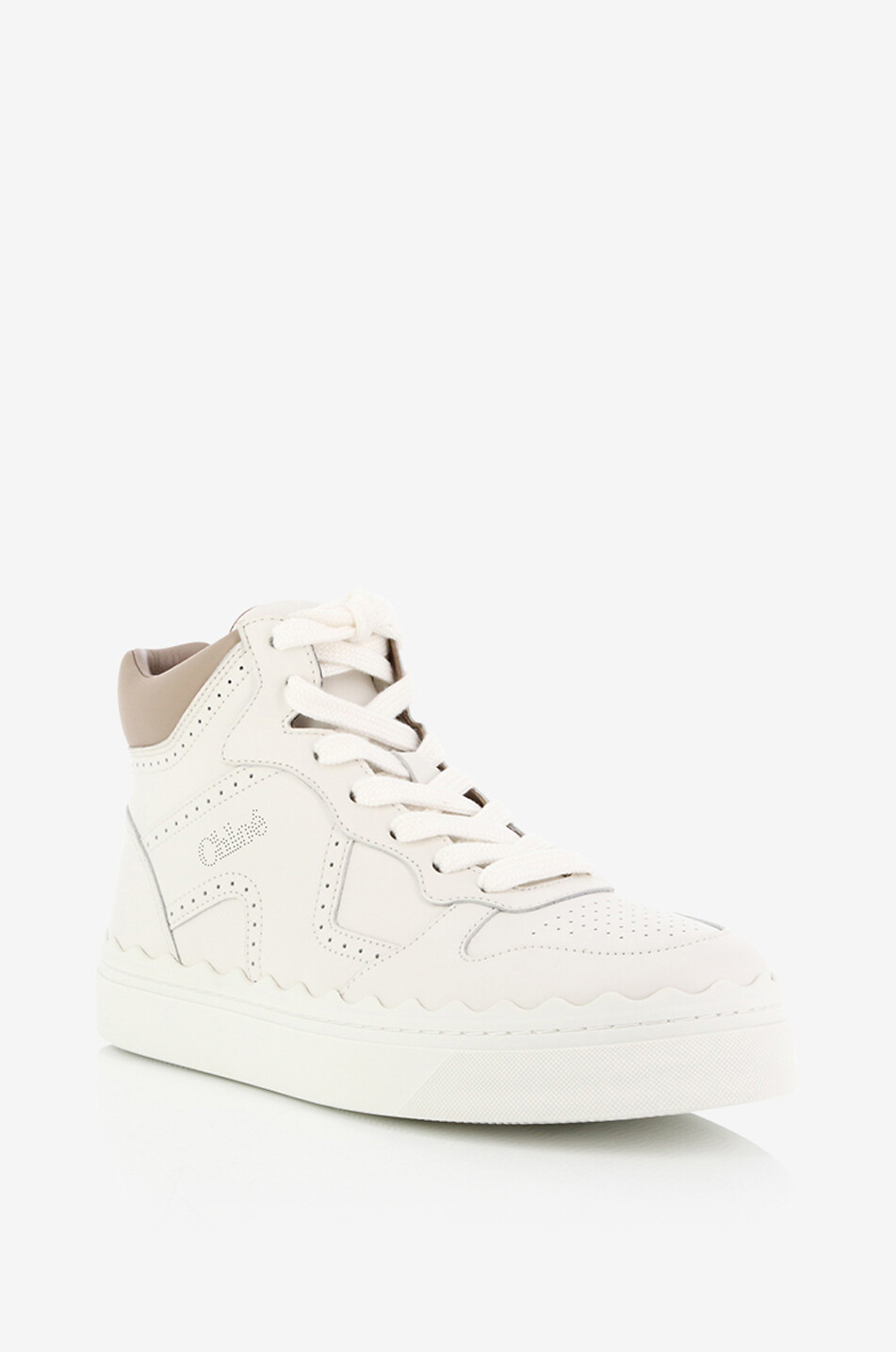 Hohe Sneakers aus perforiertem Leder Lauren