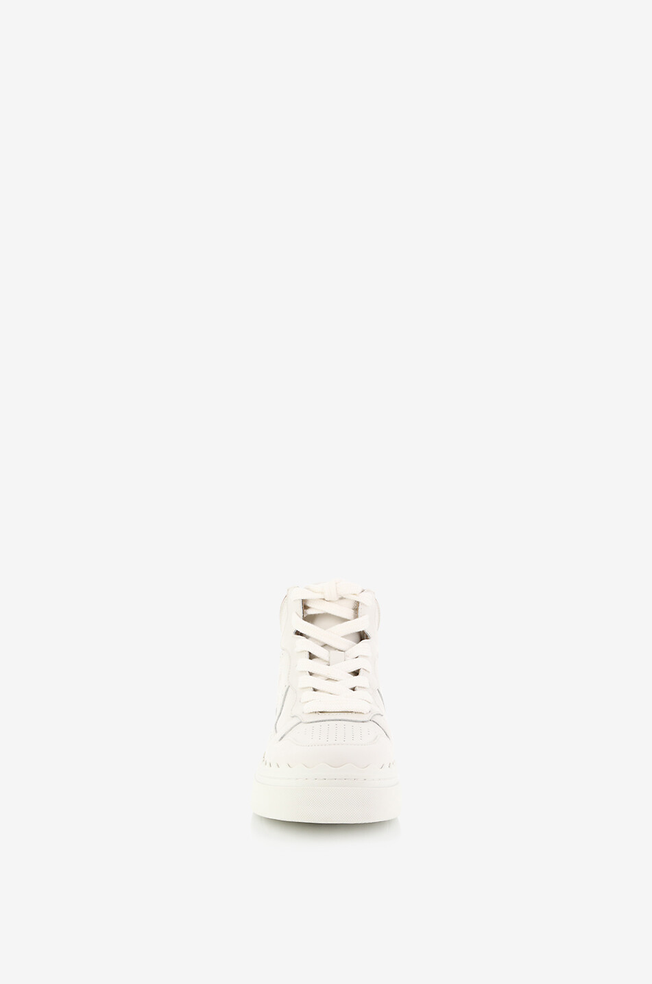 Lauren perforated leather high-top sneakers