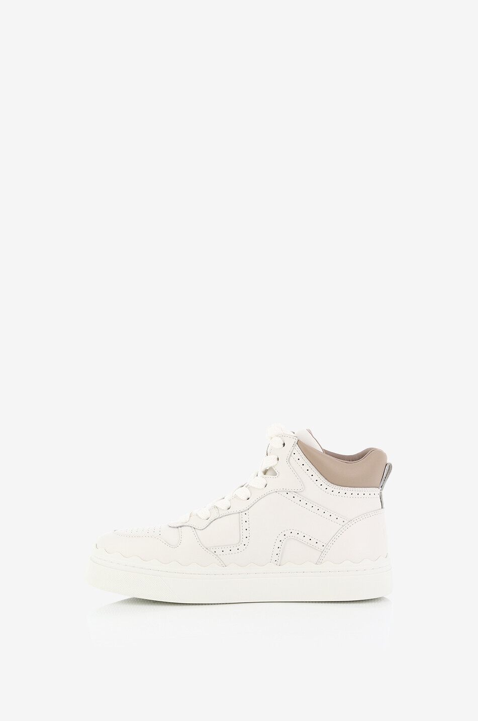 Lauren perforated leather high-top sneakers