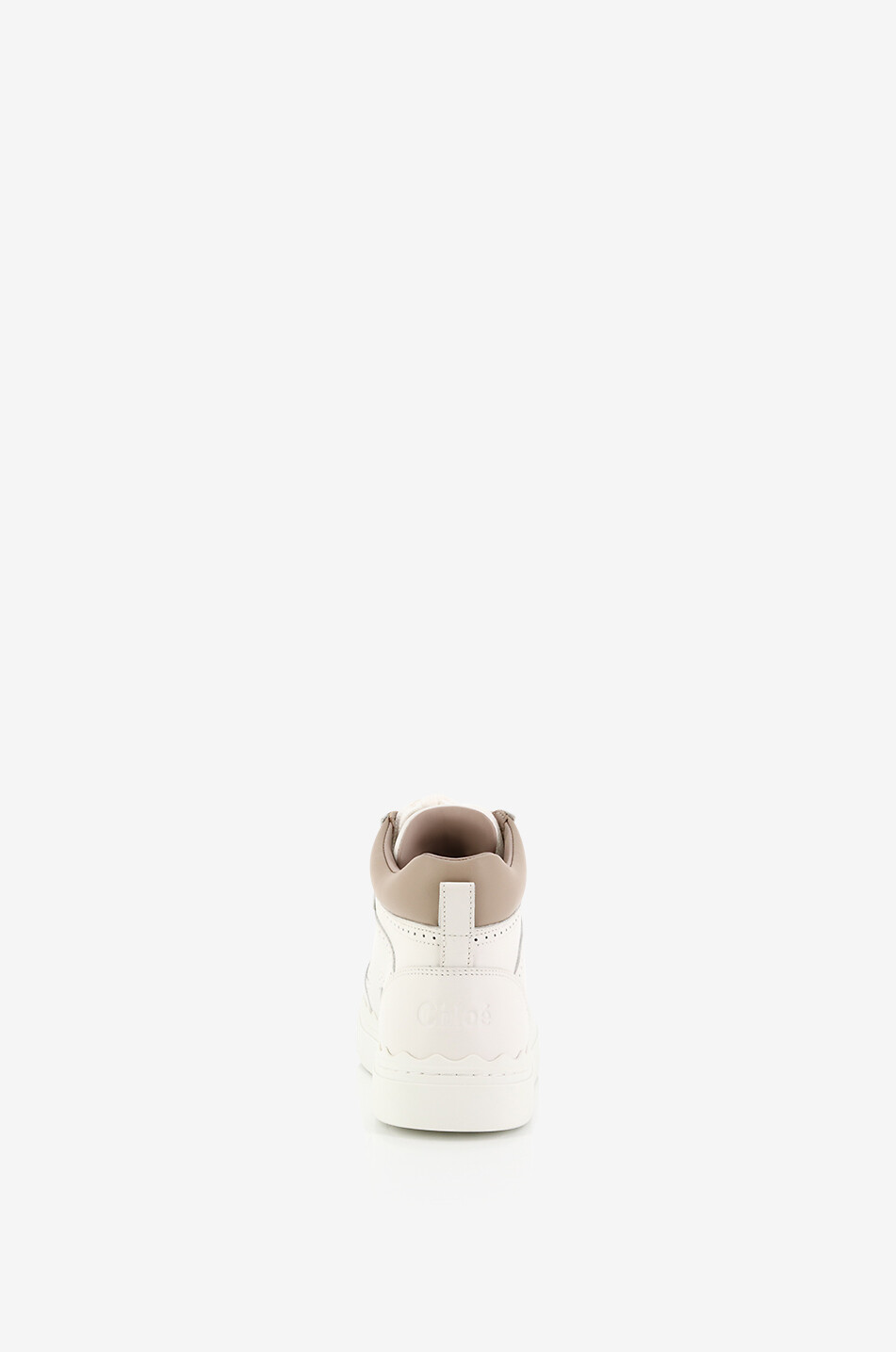 Lauren perforated leather high-top sneakers