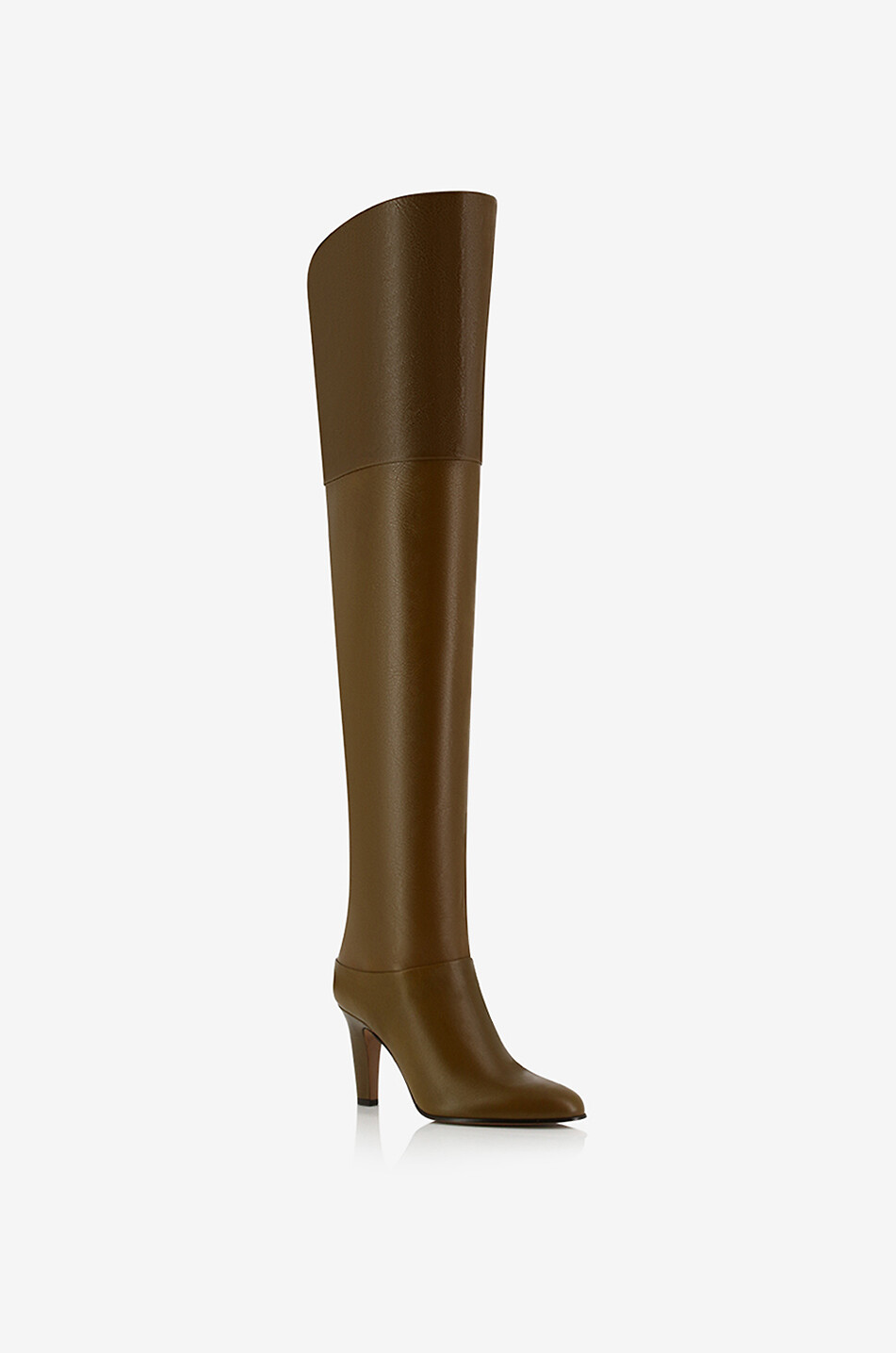 CHLOE Overknee-Stiefel mit Absatz aus Leder Eve 85 Damen DUNKELGRÜN 1