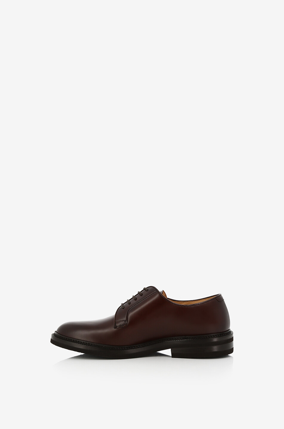 BRUNELLO CUCINELLI Derbies en cuir lisse brillant Homme MARRON MOYEN 3