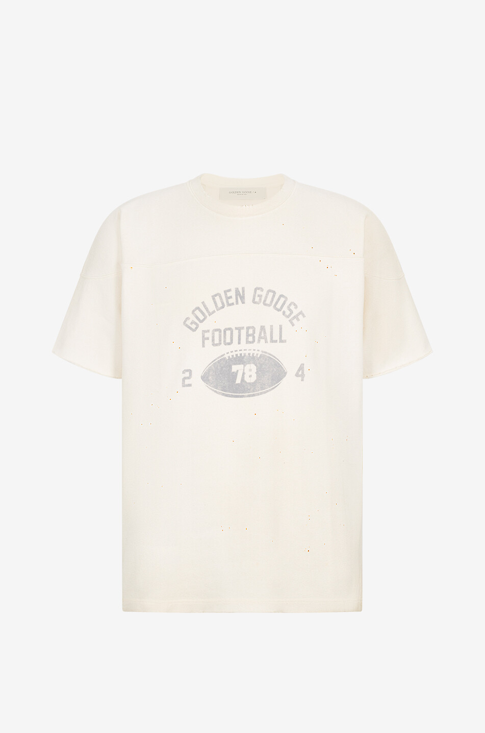 Marvin printed frayed knit T-shirt