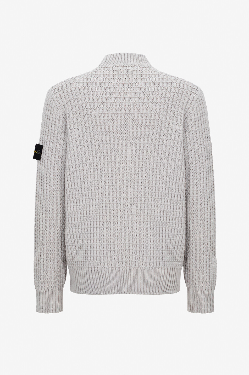 STONE ISLAND 537D5 Double Weave chunky mockneck virgin wool jumper Men GREY 2