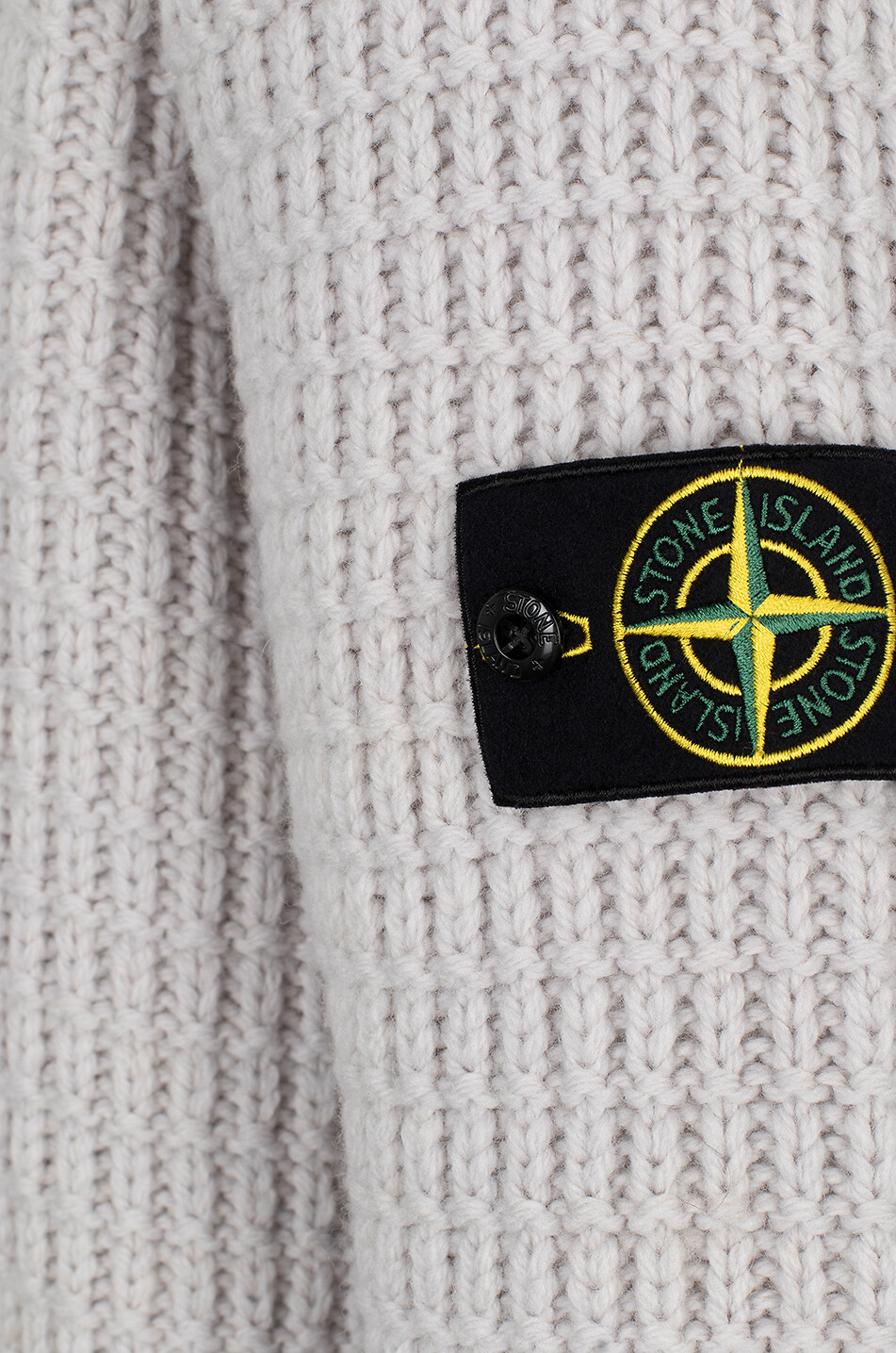 537D5 Double Weave chunky mockneck virgin wool jumper STONE ISLAND Bongenie