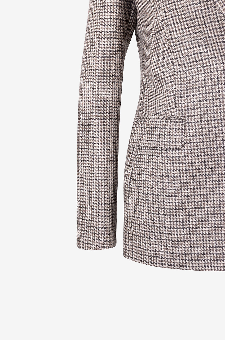 Blazer en laine vierge cintré pied-de-poule Parigi