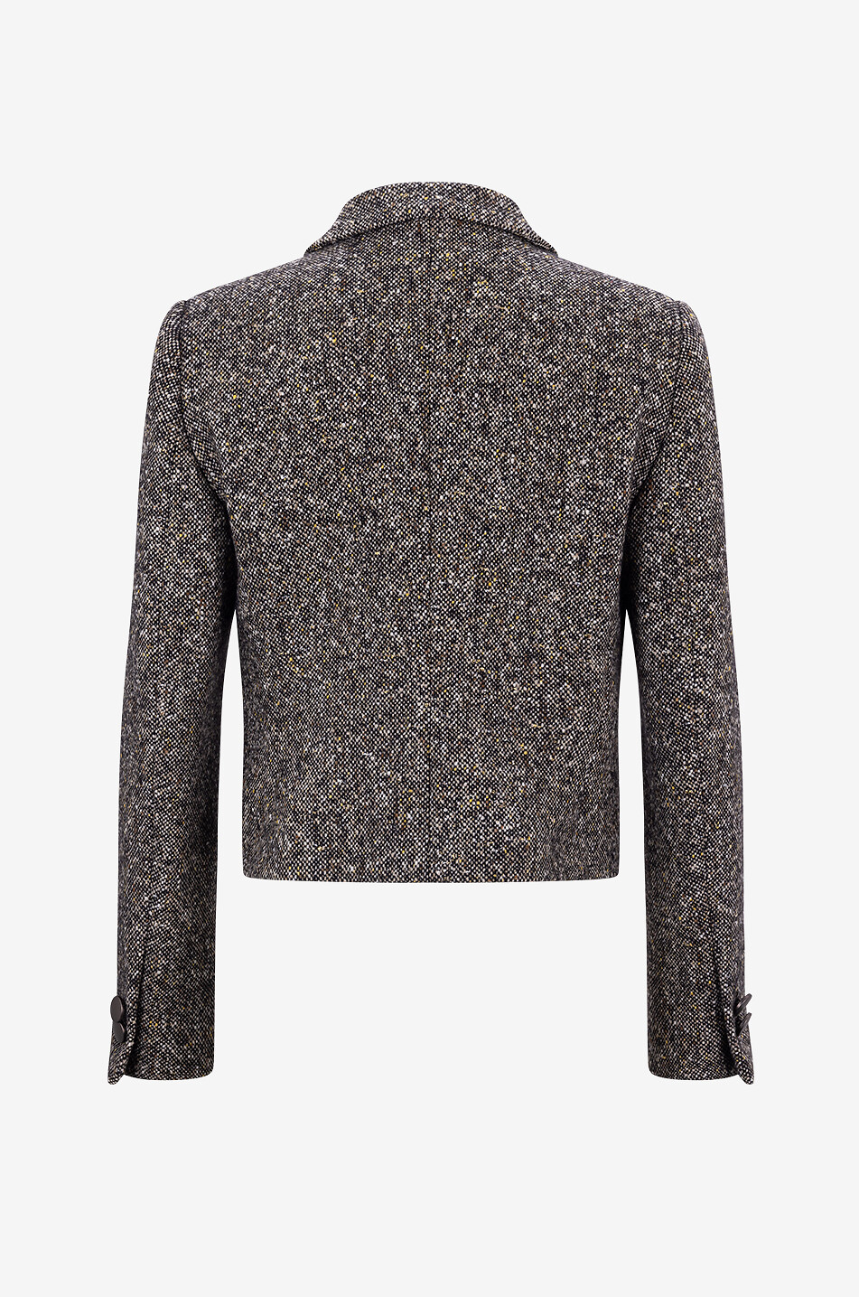 TAGLIATORE Veste droite en tweed chiné Brandie Femme NOIR 2