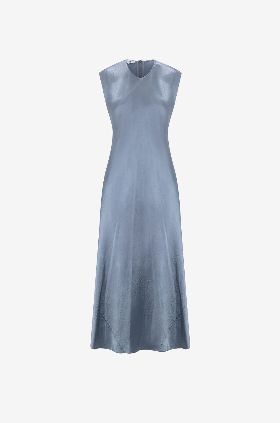 Ärmelloses Midikleid aus Satin