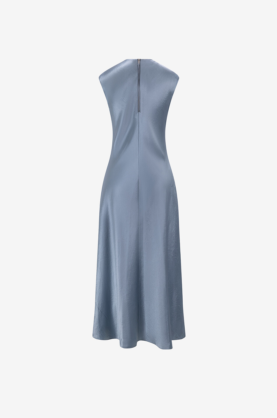 Ärmelloses Midikleid aus Satin