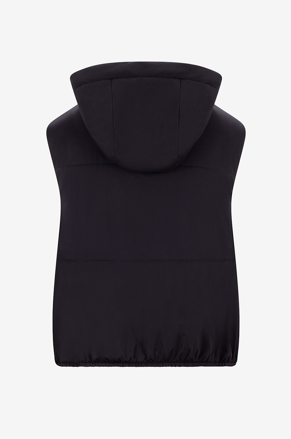 GRAN SASSO Gilet en maille à sequins et tissu technique à capuche Femme GRIS FONCÉ 2