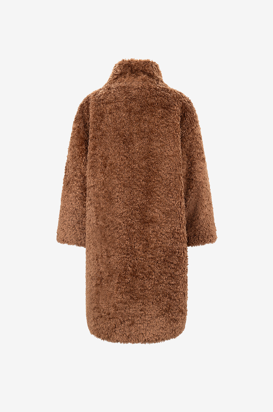 Halblanger Mantel aus Kunstpelz