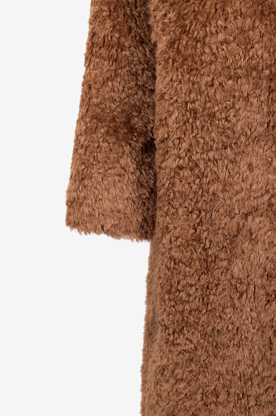 Halblanger Mantel aus Kunstpelz