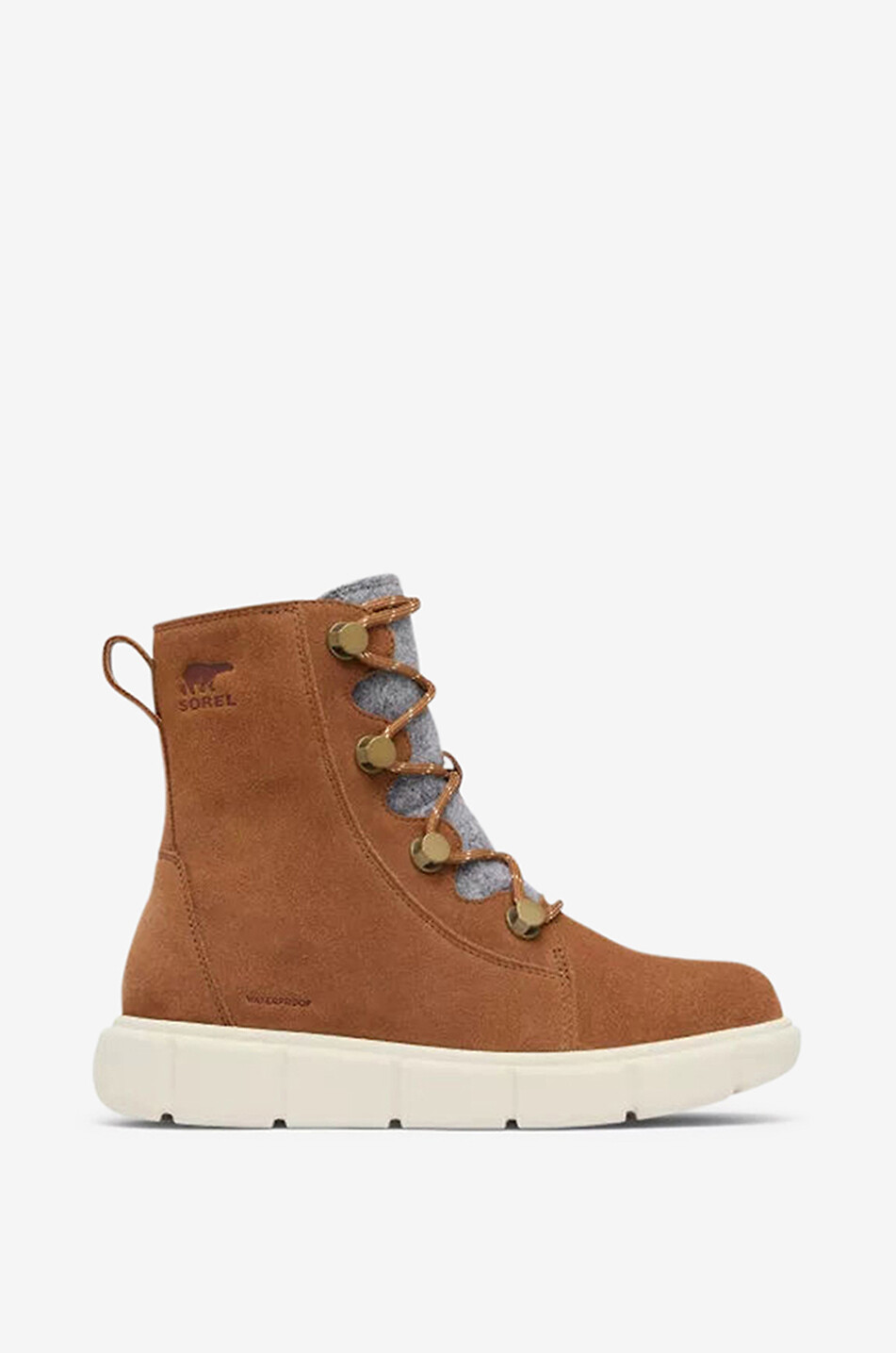 SOREL Wasserdichte Wildleder-Schnürstiefeletten Explorer III Joan Damen BRAUN 1