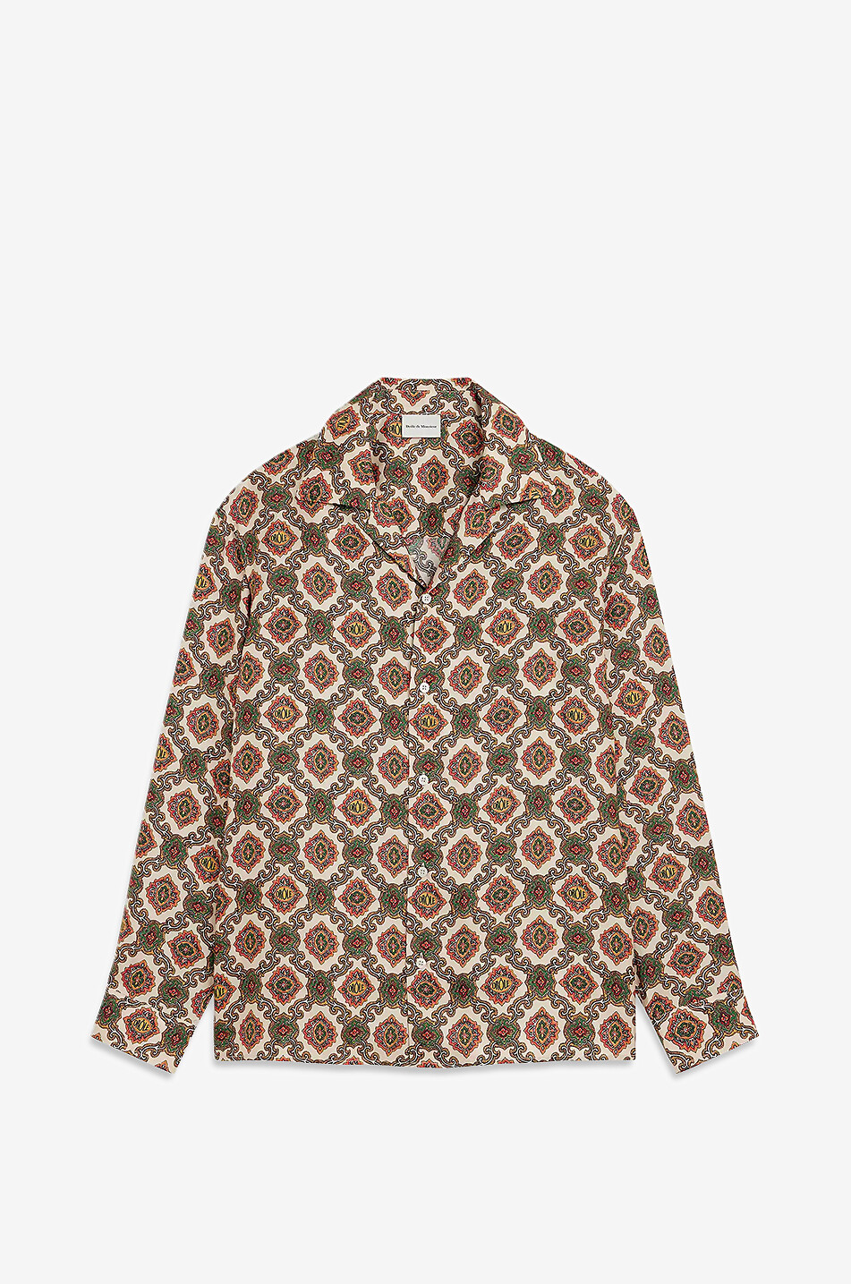 DROLE DE MONSIEUR La chemise Renzo. printed silk shirt Men BEIGE 1