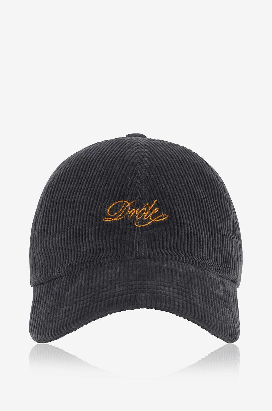 DROLE DE MONSIEUR Casquette en velours côtelé brodée La casquette Drôle. Homme GRIS FONCÉ 1