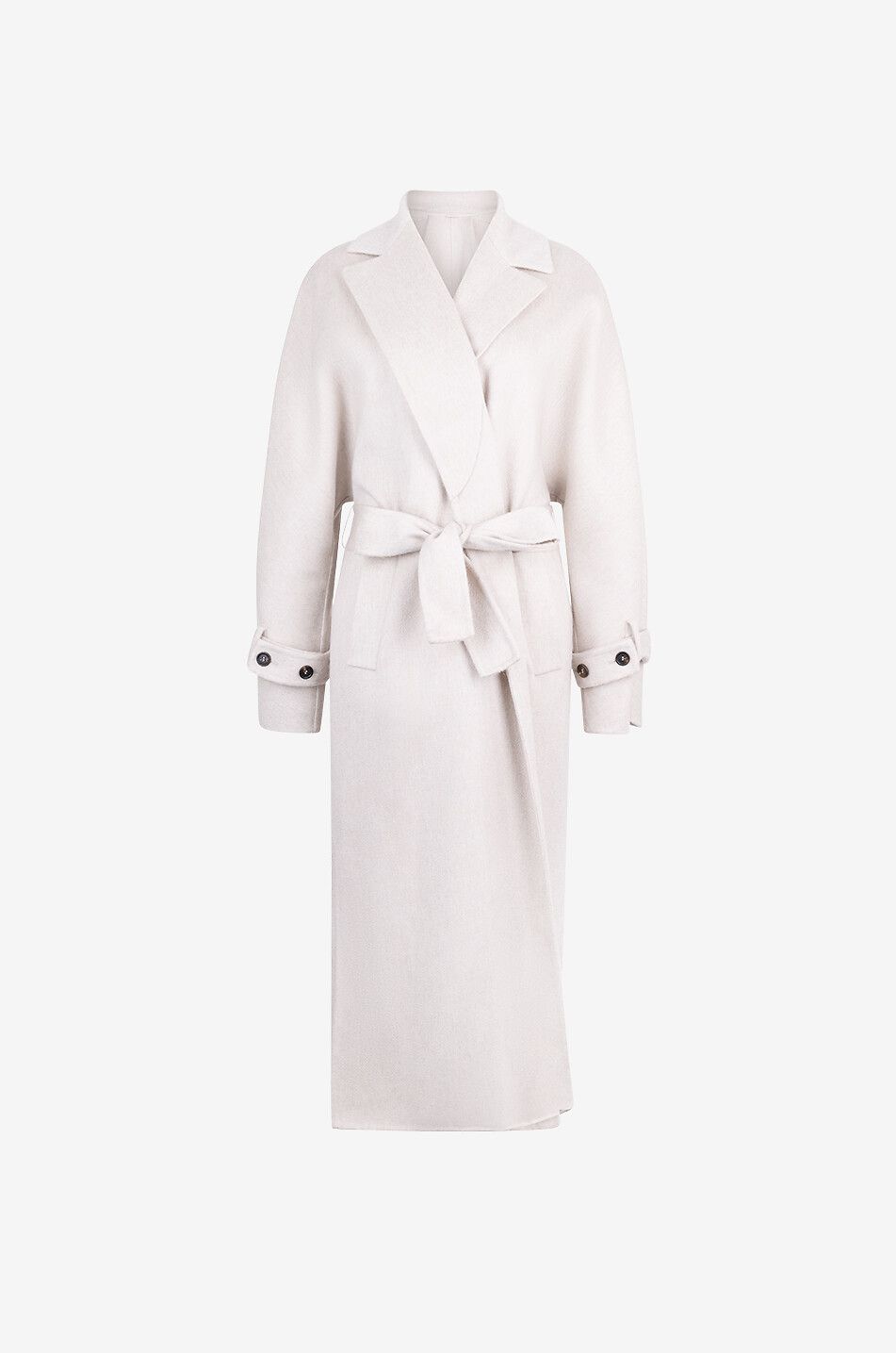 Monile cashmere beaver belted coat