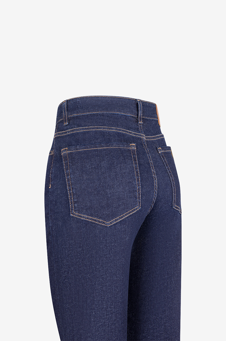 Cesy dark-washed cropped tapered jeans